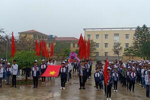 Một số hình ảnh lễ khai mạc Hội khỏe Phù Đổng - trường THCS Trung Nghĩa năm học 2019-2020